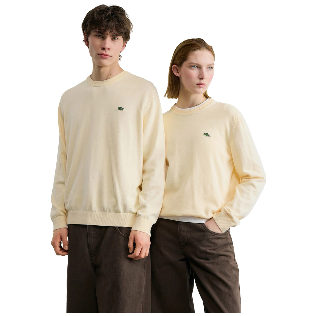 LACOSTE Maglioncino In Cotone Crema AH0128 056