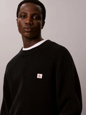 CALVIN KLEIN Maglione In Cotone Basic Nero 26/27