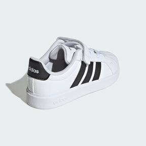 ADIDAS Superstar Streettalk CON STRAPPO Sneaker Bambino In Pelle Bianca/Nera