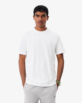 LACOSTE T-Shirt In Piquè Con Marchio Jaquard Command Bianco