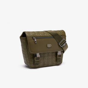 LACOSTE Borsello a Tracolla Monogram Grande Verde Militare