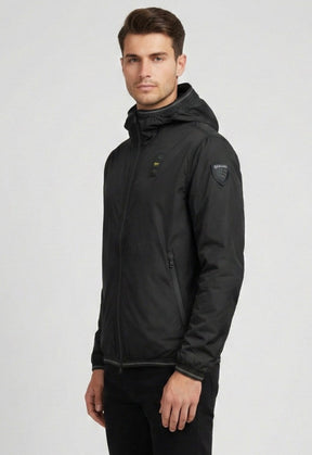 BLAUER Farrin Antivento Uomo Con Cappuccio Nero