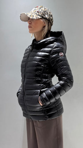 COLMAR DONNA GIUBBOTTO CORTO NERO CON CAPPUCCIO