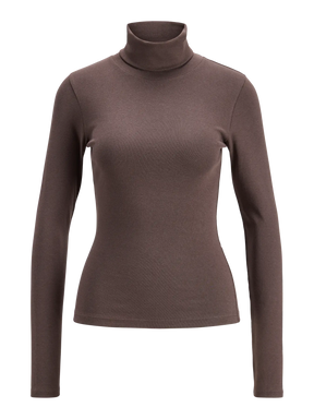 JJXX JXSTAR Maglia Con Collo Alto In Cotone Caldo Marrone donna AW26