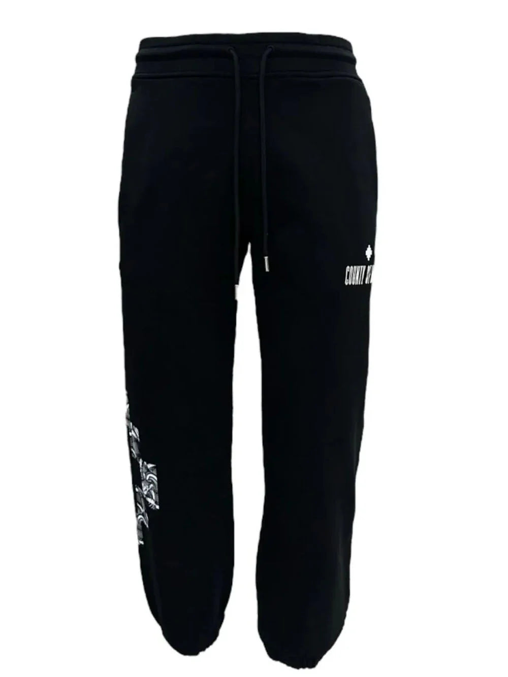MARCELO BURLON COUNTY OF MILAN Pantalone Con Logo e stampa serpente Nero/Bianco