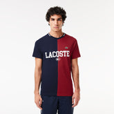 LACOSTE T-Shirt Con Stampa Blu/Rossa