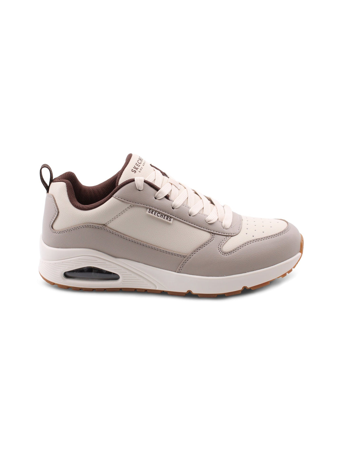 SKECHERS Air Cooled Memory Foam Los Angeles Street Crema/Grigia