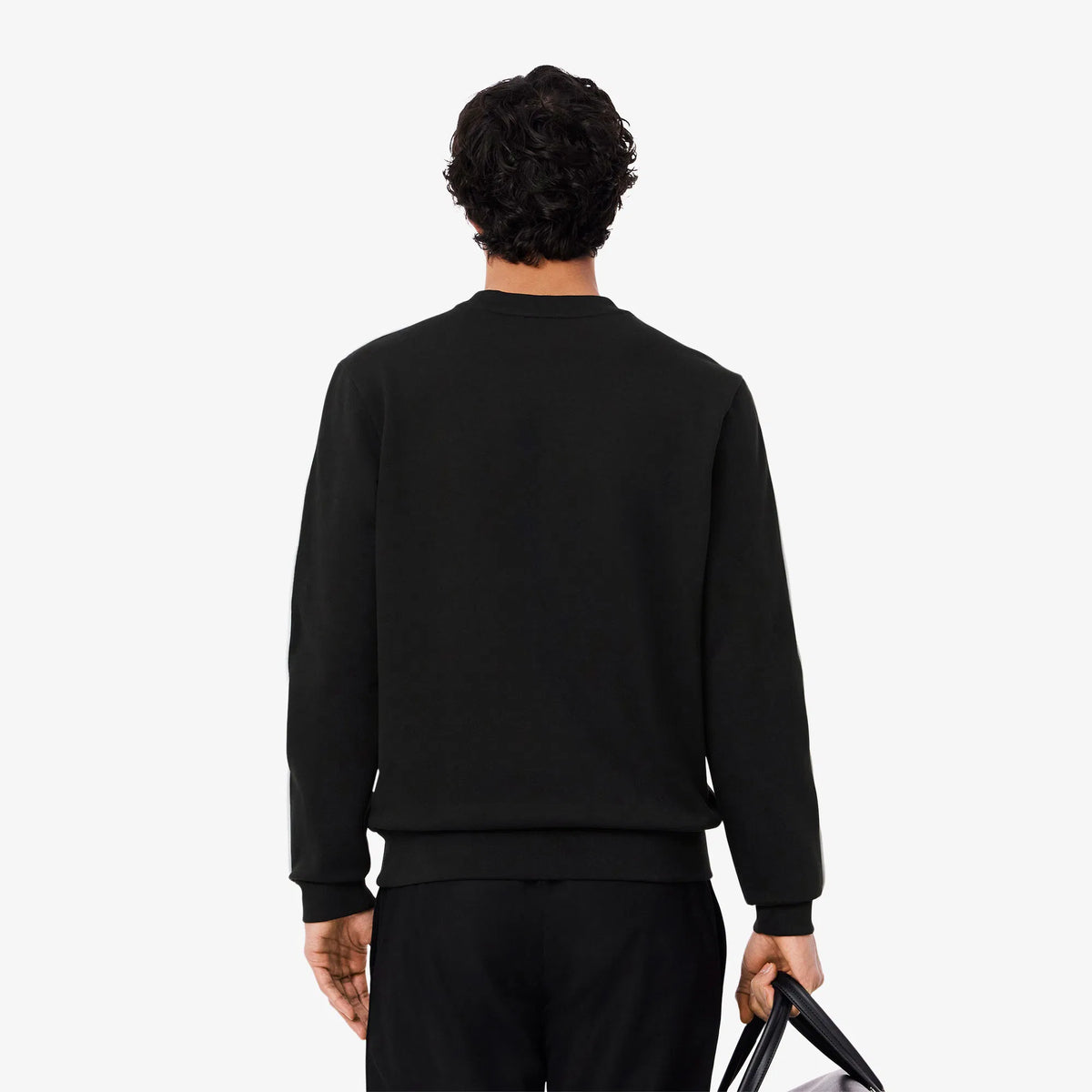 LACOSTE Felpa Girocollo a Righe Nera