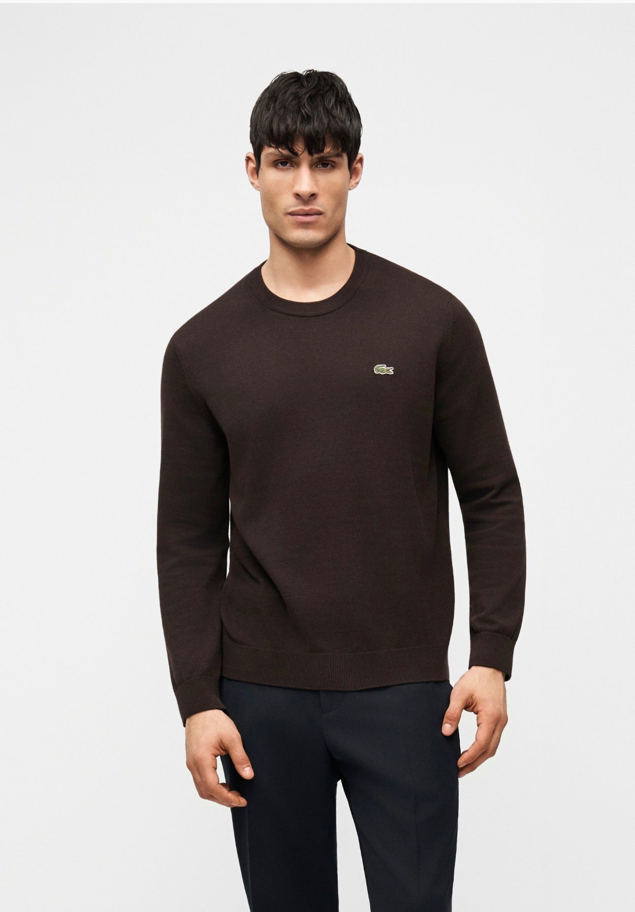 LACOSTE Maglioncino In Cotone Marrone AH0128 3LA