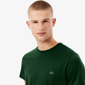 LACOSTE T-Shirt Basic In Cotone Pima Verde