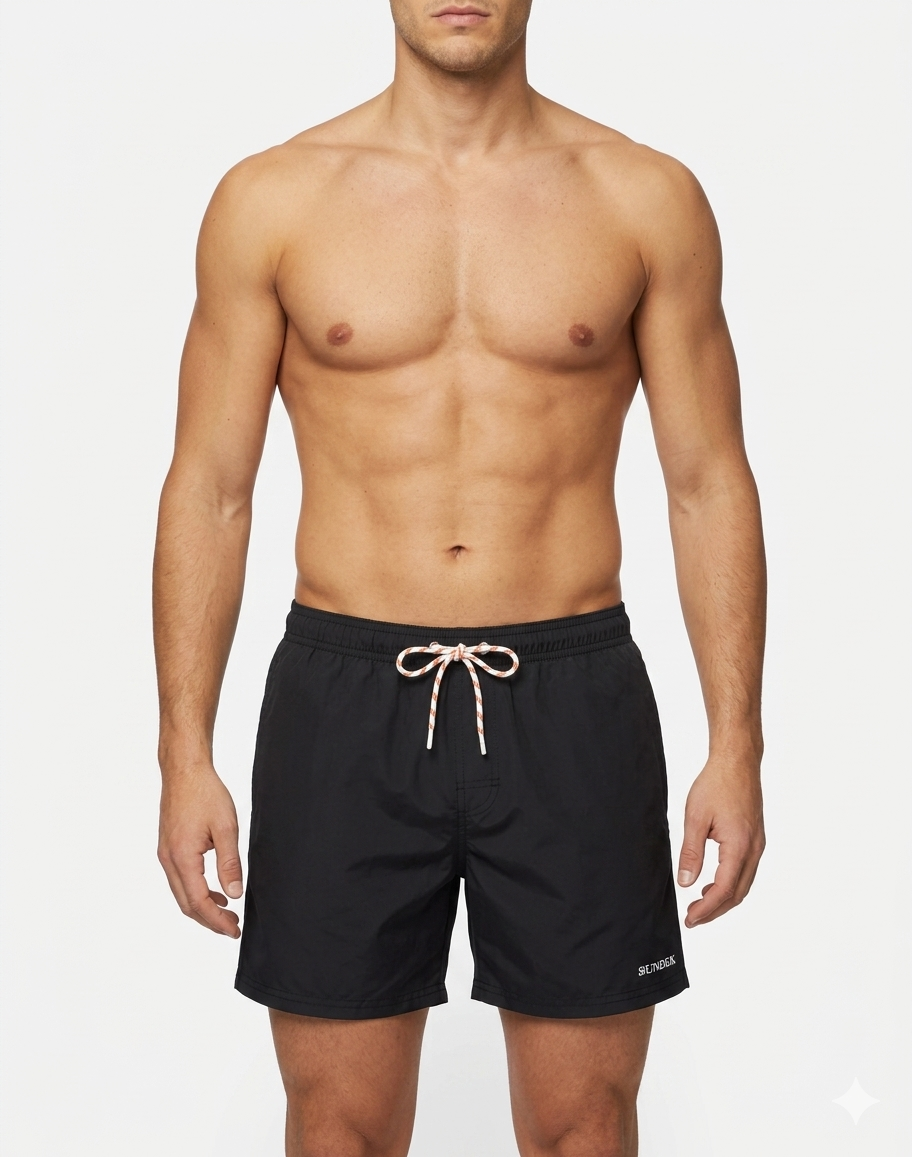 SUNDEK Costume Da Bagno Nero Con Logo Basic