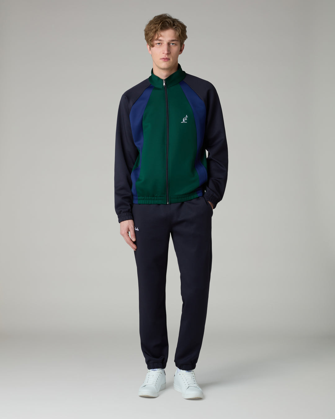 AUSTRALIAN Tuta Wave Volée Leggera In Microfibra Con Zip Verde/Blu/Nero 25/26