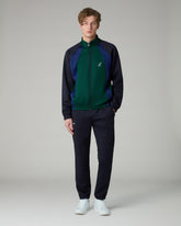 AUSTRALIAN Tuta Wave Volée Leggera In Microfibra Con Zip Verde/Blu/Nero 25/26