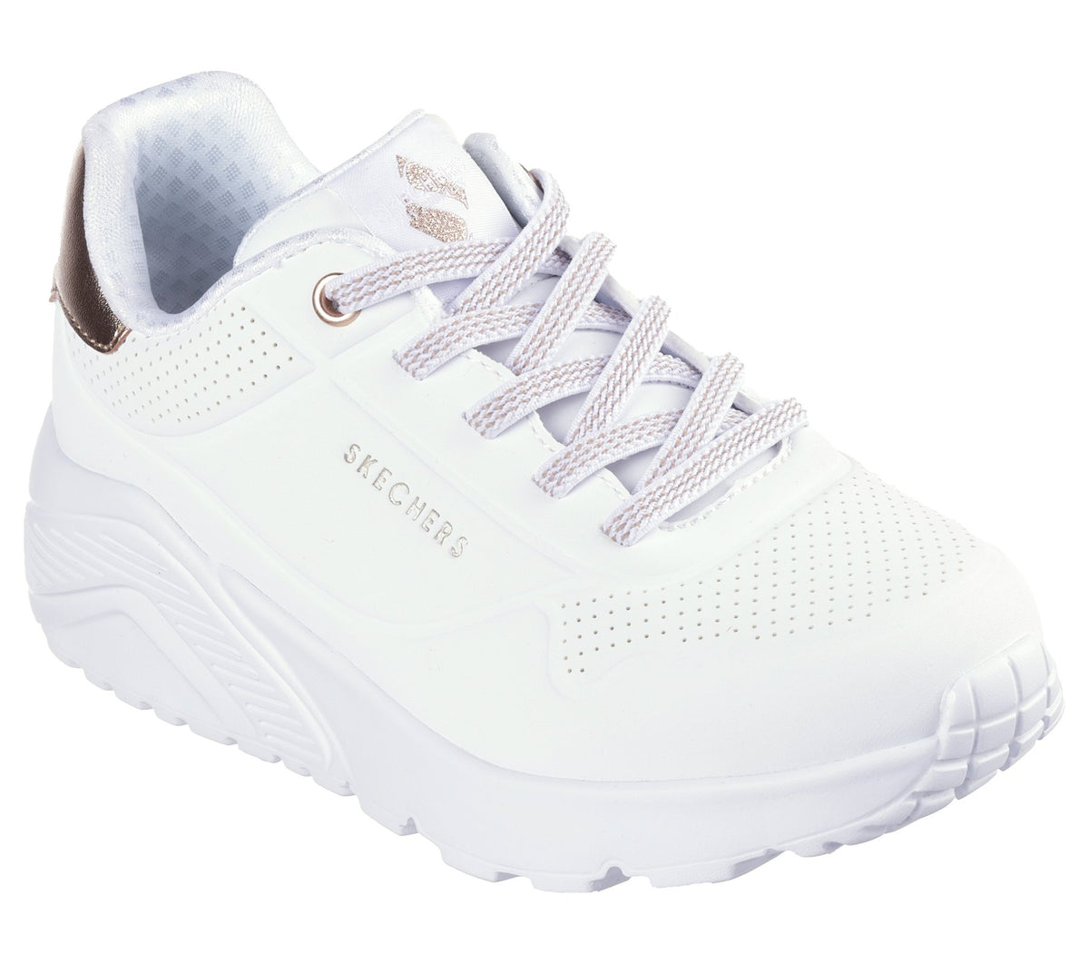 310384L/WHT Skechers Los Angeles Metallic Mode Bambino/Bambina Bianca 26/27