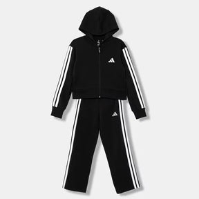 ADIDAS Tuta Completa Con Zip e Cappuccio Bambina Nero