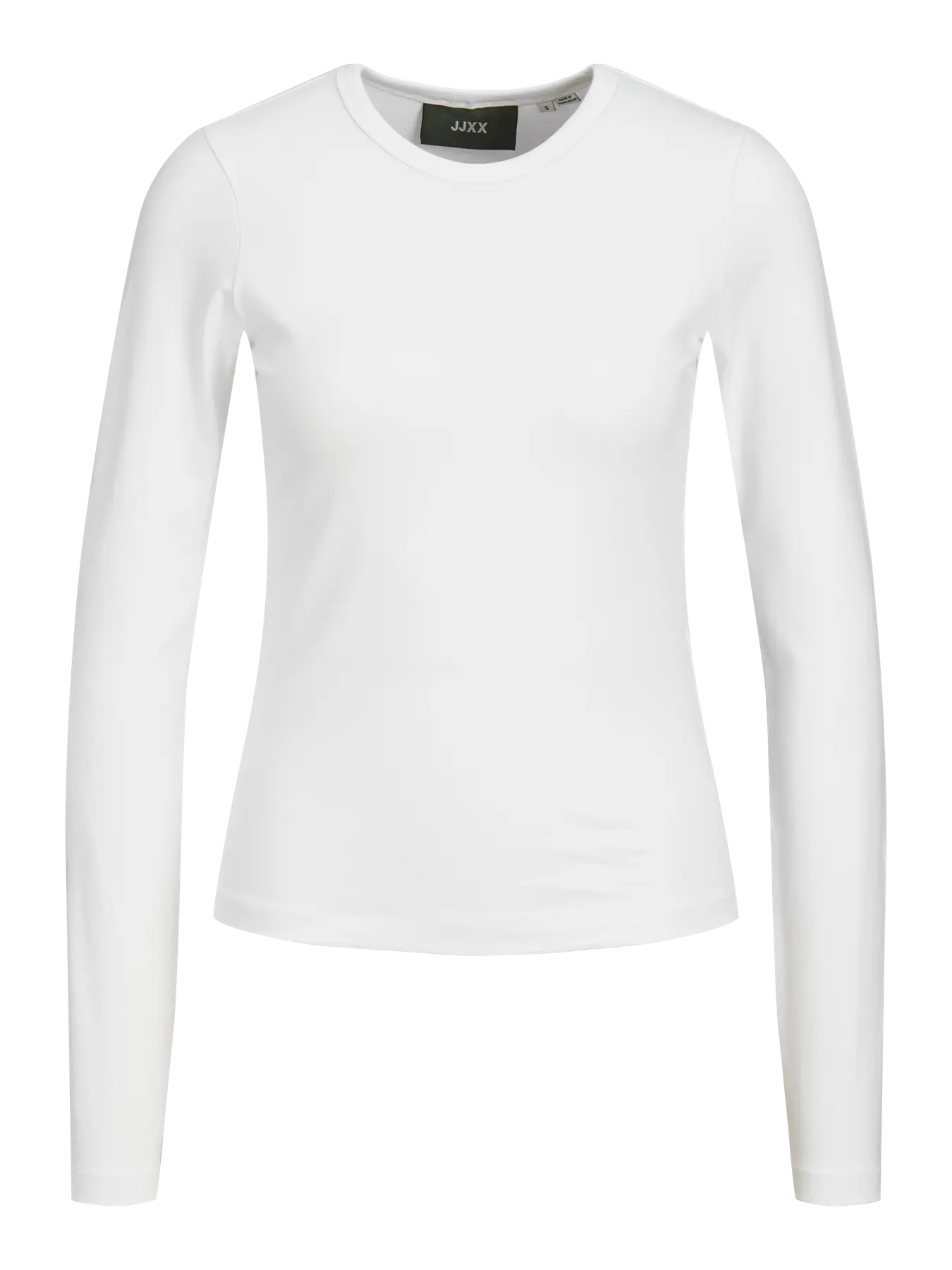 JJXX JXCELINE MAGLIETTA IN COTONE A MANICHE LUNGHE BIANCA DONNA