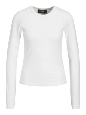 JJXX JXCELINE MAGLIETTA IN COTONE A MANICHE LUNGHE BIANCA DONNA