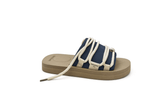 DUALSCAPE Ciabatta Con Fascia e Laccio Beige/Blu