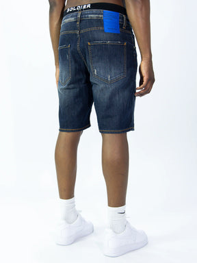 SOLDIER Bermuda Jeans Sabbiato Denim Blu