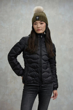 BLAUER Giubbotto Donna Piumino Invernale Ondulato Nero