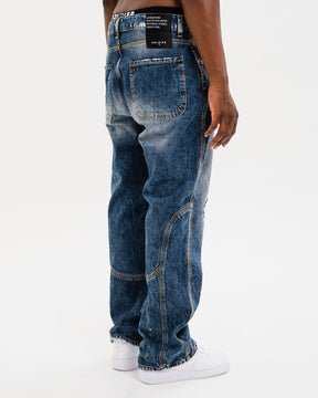 SOLDIER Jeans Baggy Botton Made in Italy Blu
