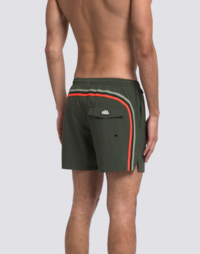 SUNDEK Costume Da Bagno Tessuto Stretch e Custodia Removibile Verde Foresta