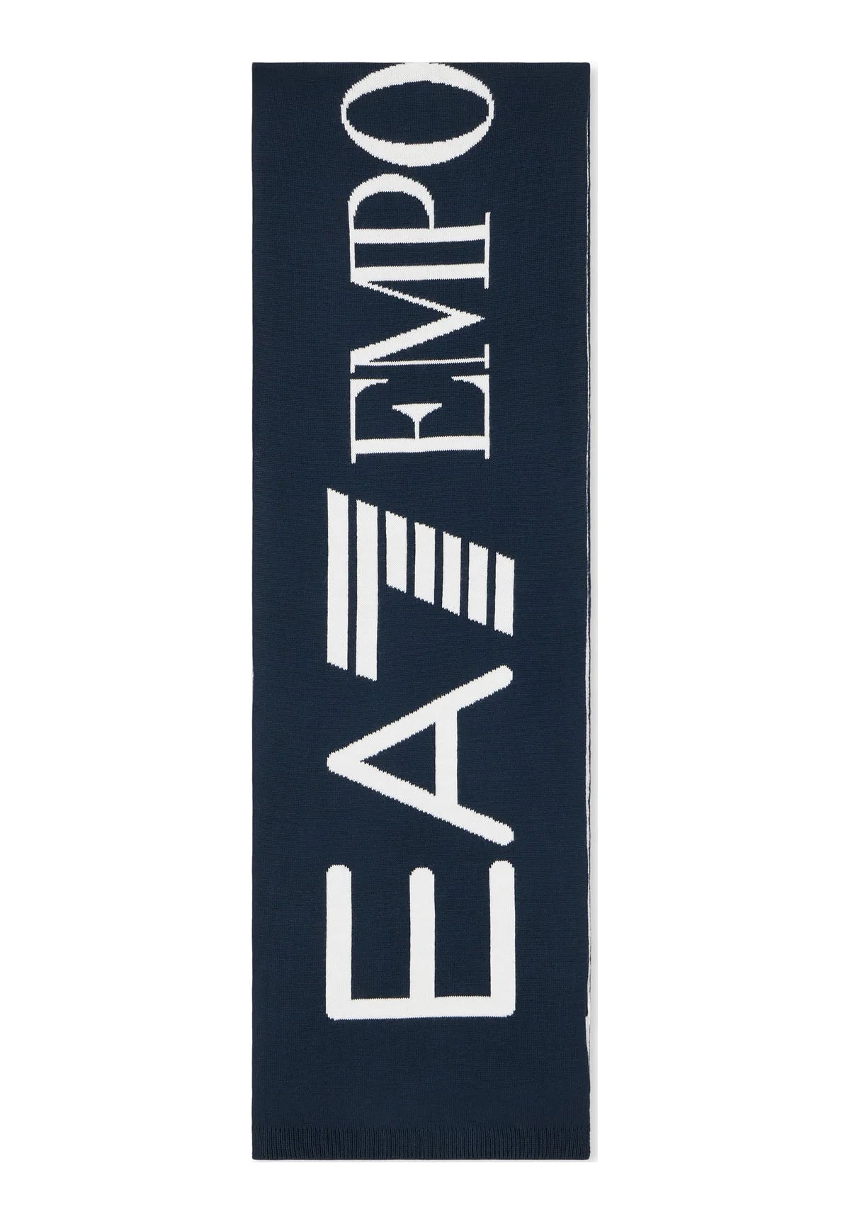 EMPORIO ARMANI Sciarpa Con Logo Blu/Bianco