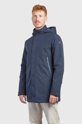 CANADIENS Giubbotto Invernale Liscio Lungo Waterproof Blu