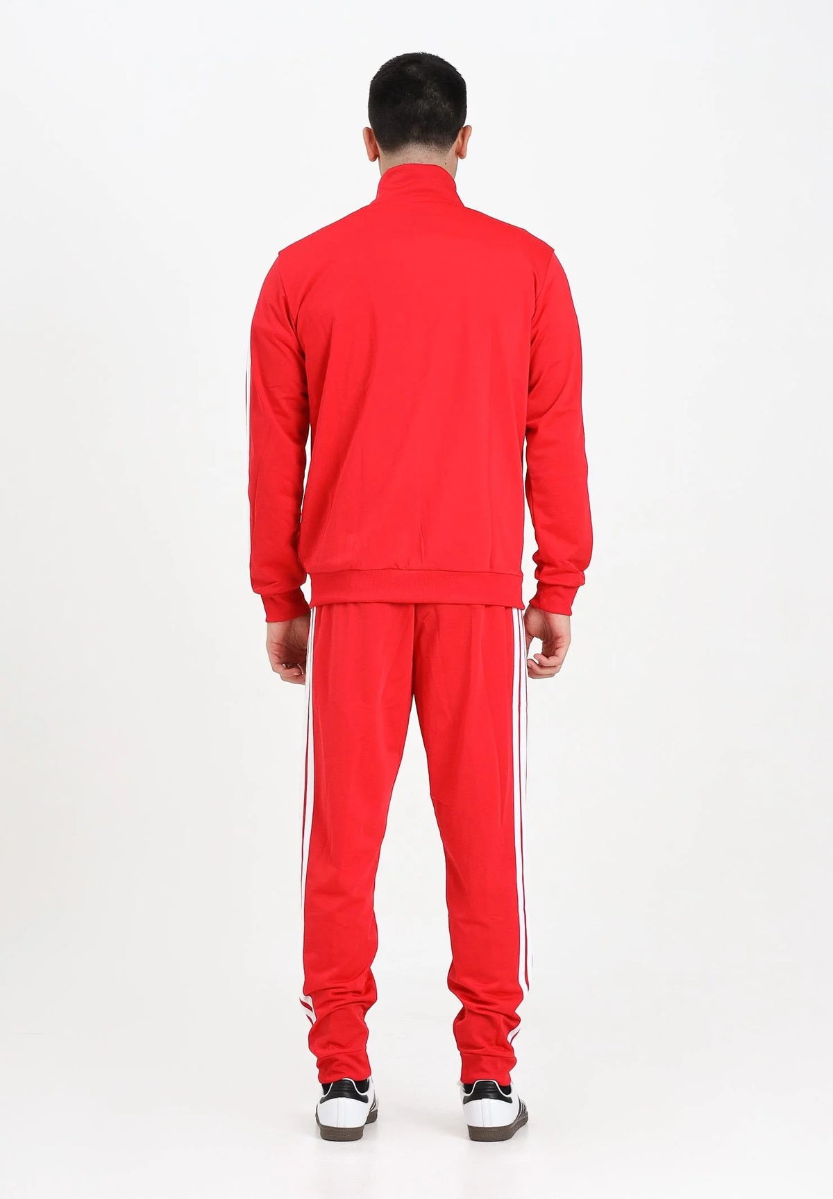 ADIDAS Tuta Acetata Con Zip Senza Cappuccio Rossa/Bianca 2025/2026