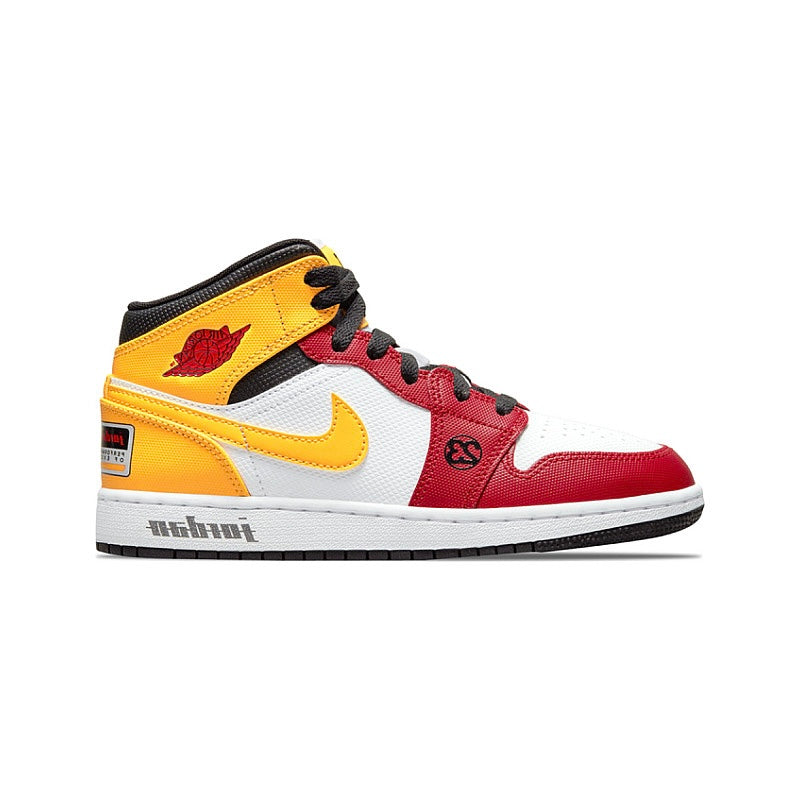 Air Jordan 1 Mid Bianca/Rossa/Gialla