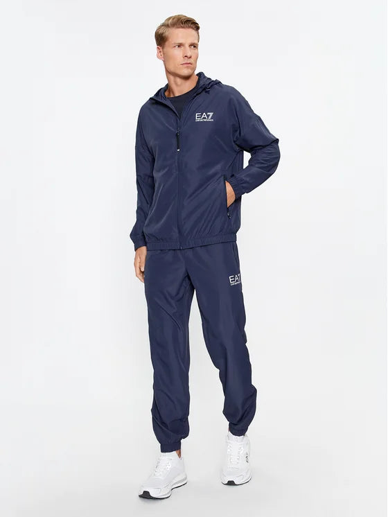 EMPORIO ARMANI Tuta Completa Con Zip e Cappuccio Blu