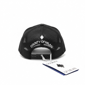 MARCELO BURLON COUNTY OF MILAN Cappello Con Visiera E Rete Retro Con Logo Ricamato Nero