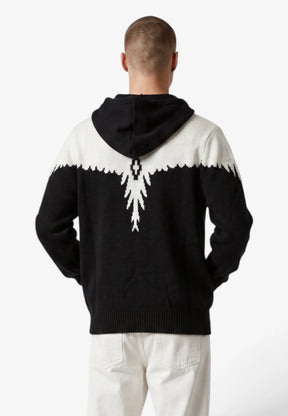 COUNTY OF MILAN Maglione Con Cappuccio Marcelo Burlon Nero/Panna