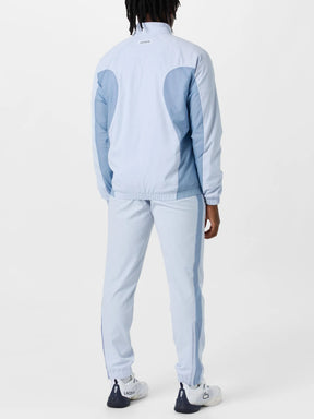 LACOSTE Tuta In Microfibra Impermeabile Con Zip E Dettagli a Contrasto Azzurra
