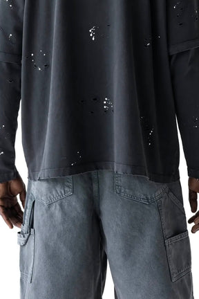 BLACK ISLAND Bermuda Jeans Denim Grigio