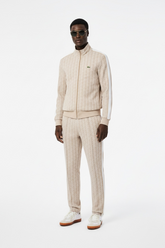 LACOSTE Tuta Monogram con Zip Beige/Bianca