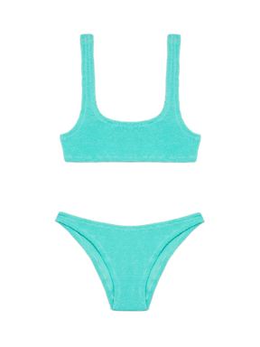SAINT BARTH Costume Donna in Spugna Verde Acqua