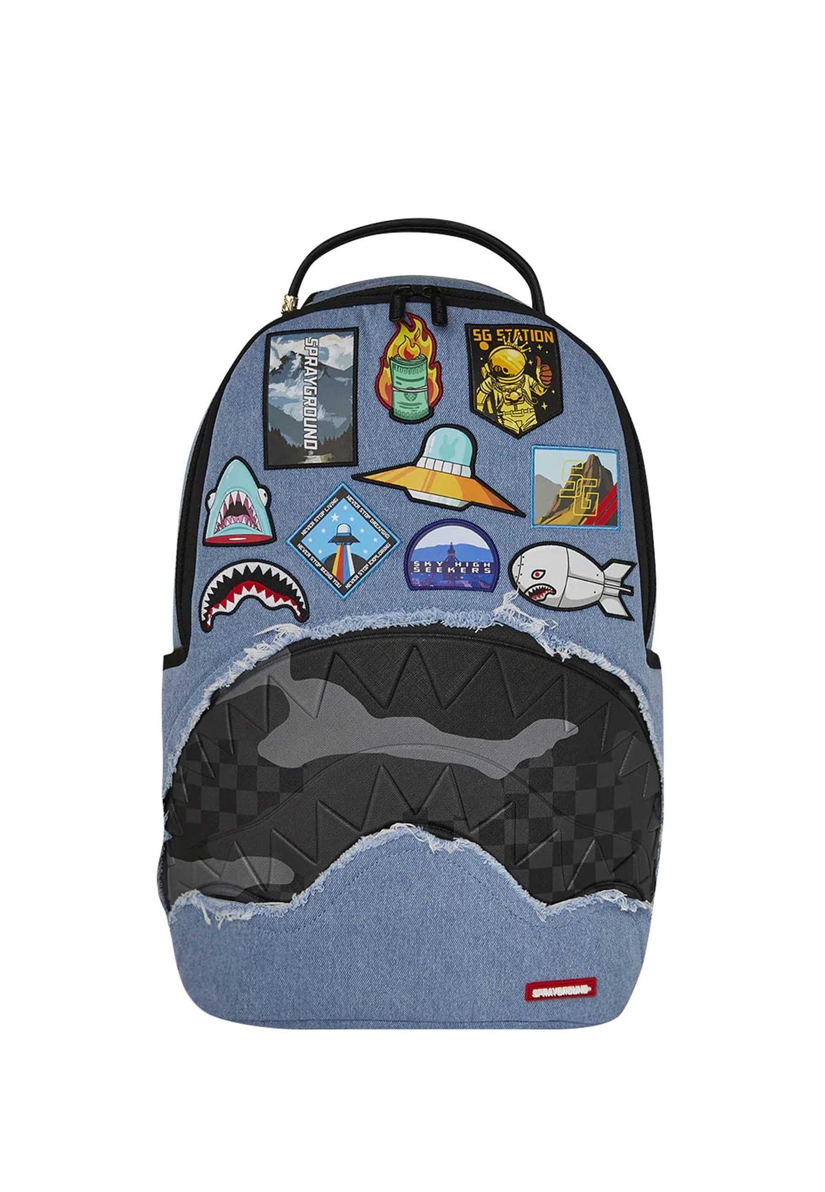 Sprayground SPRAYGROUND Zaino Denim Tear 3AM Patches 29/12 - Accessori - Tommaseo Clothing