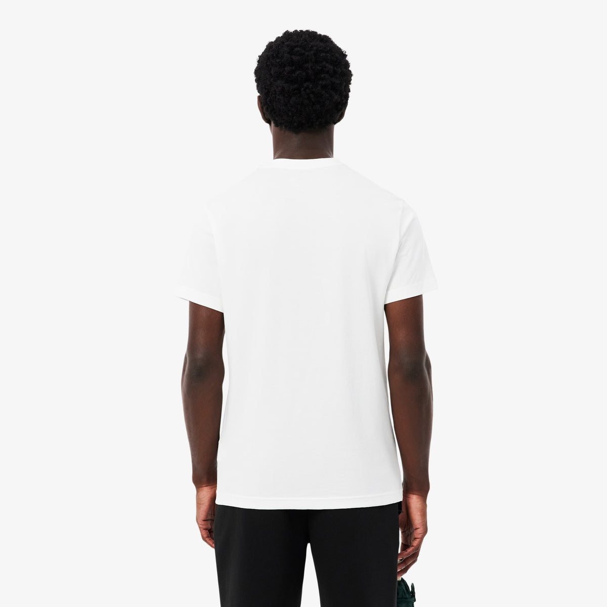LACOSTE T-Shirt Ultra Dry Stampa Coccodrillo Bianca