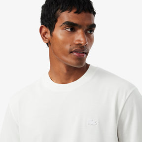 LACOSTE T-Shirt in Piquè di Cotone Pima Bianco