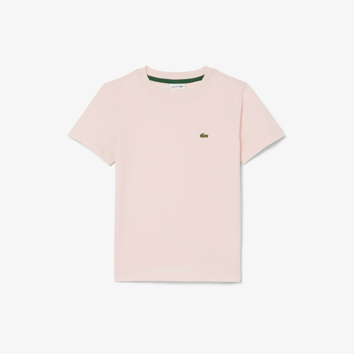 LACOSTE T-Shirt Bambino/Bambina Basic In Cotone Rosa