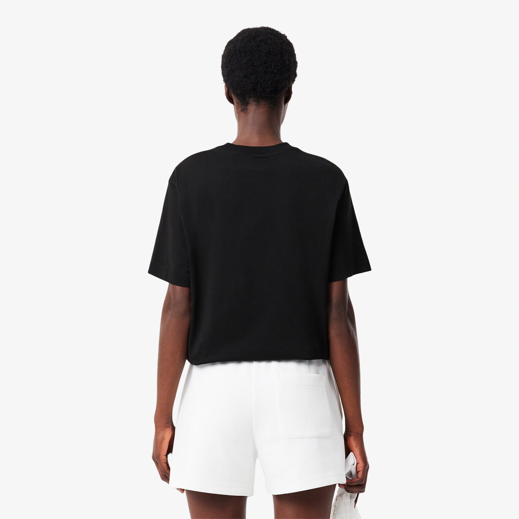 LACOSTE T-Shirt Basic Donna Nera