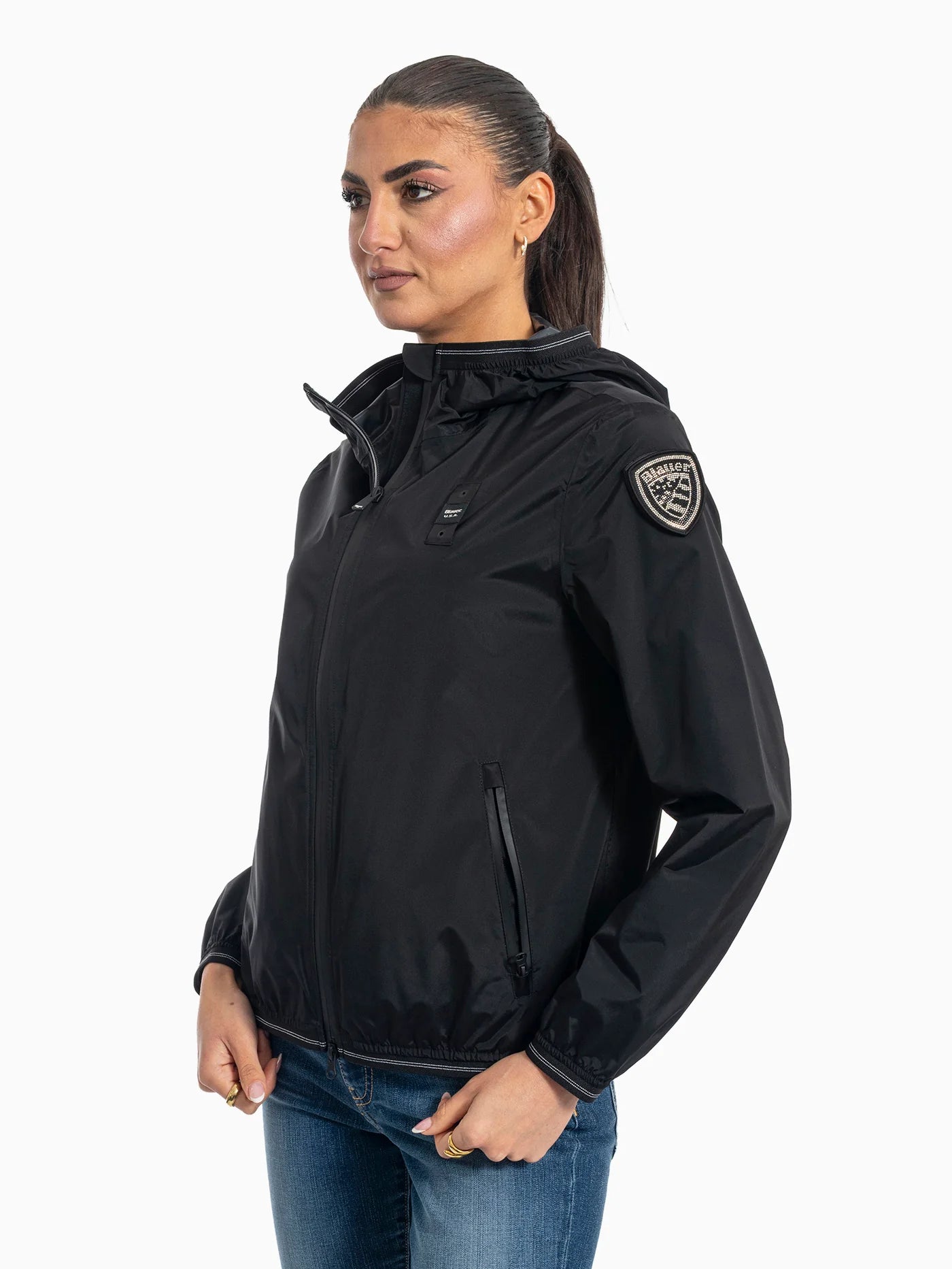 BLAUER Nay Antivento Donna Con Cappuccio Nero