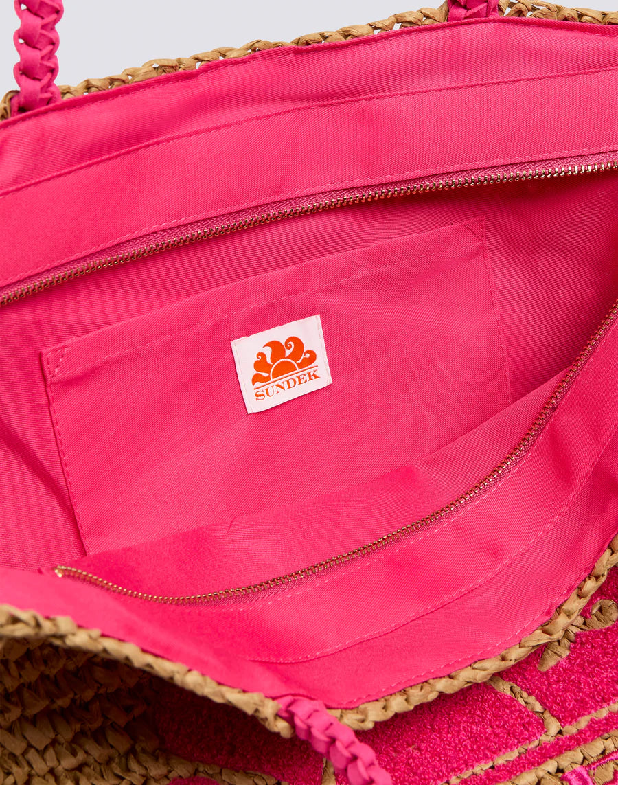 Sundek SUNDEK Borsa Da Mare Shopping Bag Intrecciata a Rosa - foto 3 - Tommaseo Clothing