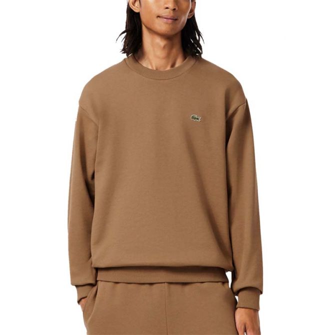 LACOSTE Felpa In Cotone Girocollo Beige 26/27