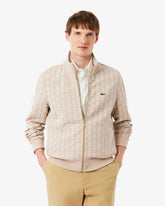 LACOSTE Felpa Monogram Con Zip Beige