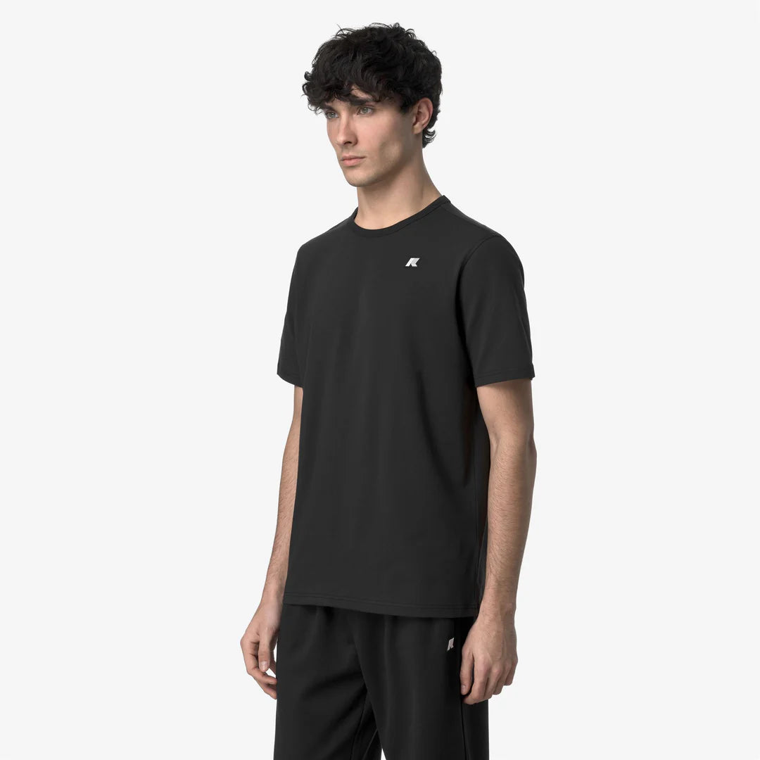 K-WAY T-Shirt Adam Light Stretch Nero