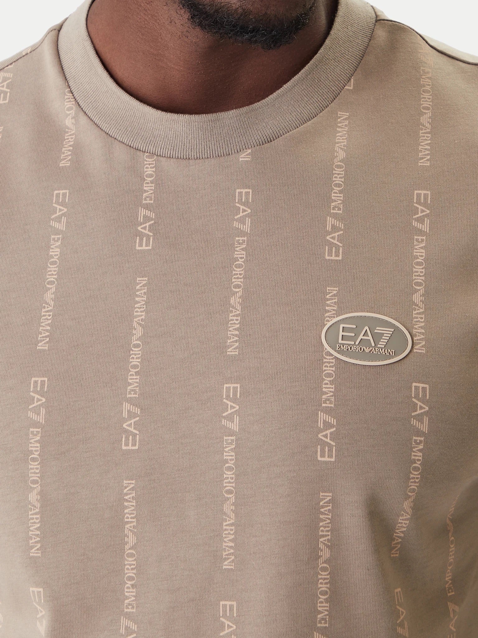 EMPORIO ARMANI Completino T-Shirt/Pantalonicno Con Bande Logo Beige