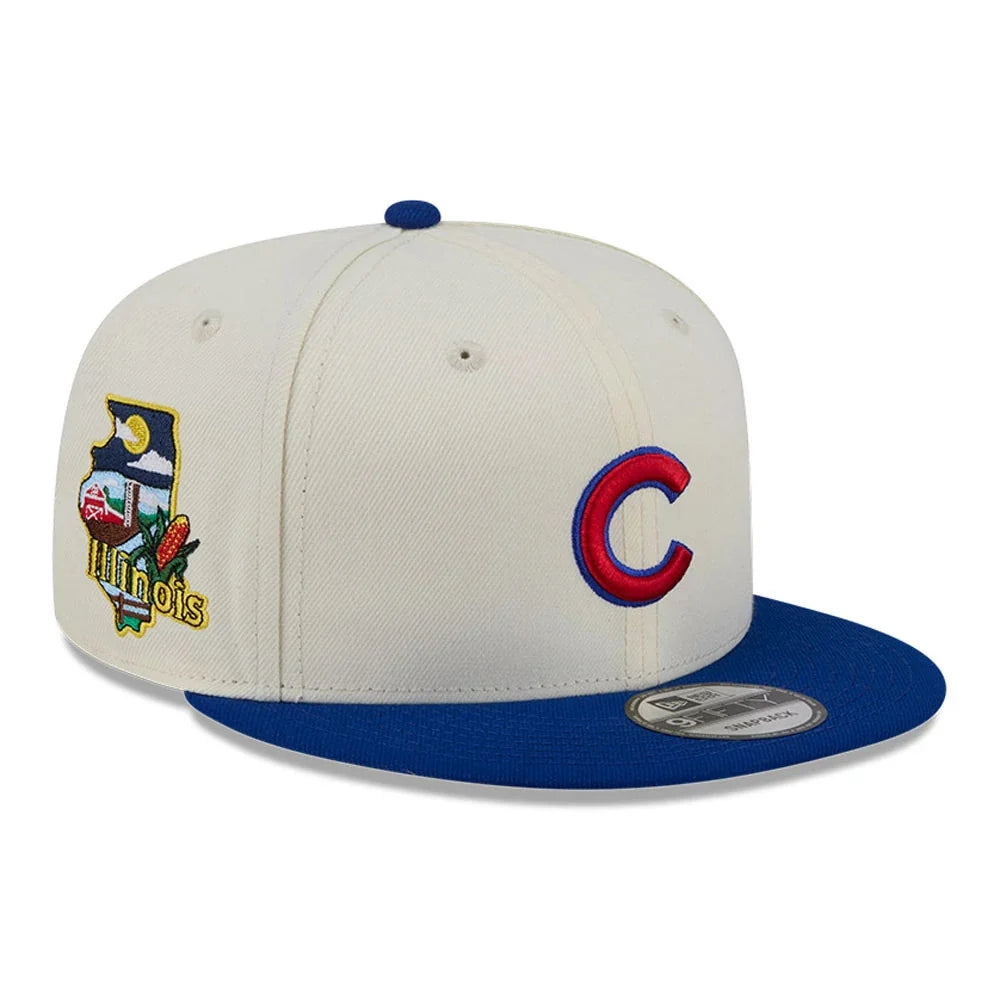 NEW ERA 9FIFTY Cappello Visiera Dritta Chicago Cubs Beige/Blu