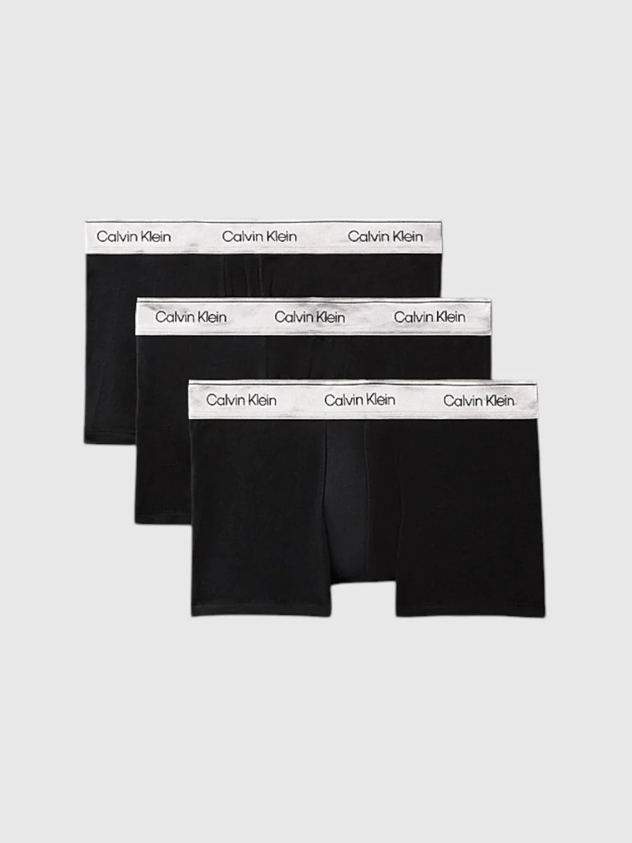 CALVIN KLEIN Boxer Con Logo Platino Pacco Da 3 Nero